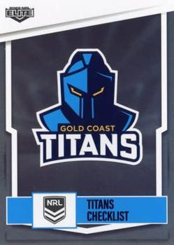 2022 NRL Elite - NRLW #NRLW10 Gold Coast Titans Checklist Front